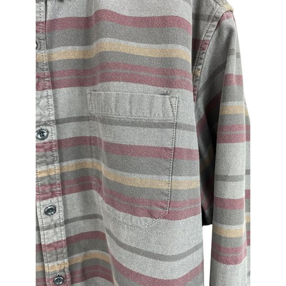 Eddie Bauer Mens Size TXL Multicolor Striped Button Up Long Sleeve Relaxed Shirt - Picture 3 of 11